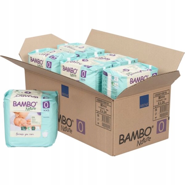 Pieluszki dla dzieci Bambo Nature 0 (1-3 kg, 24 szt.)