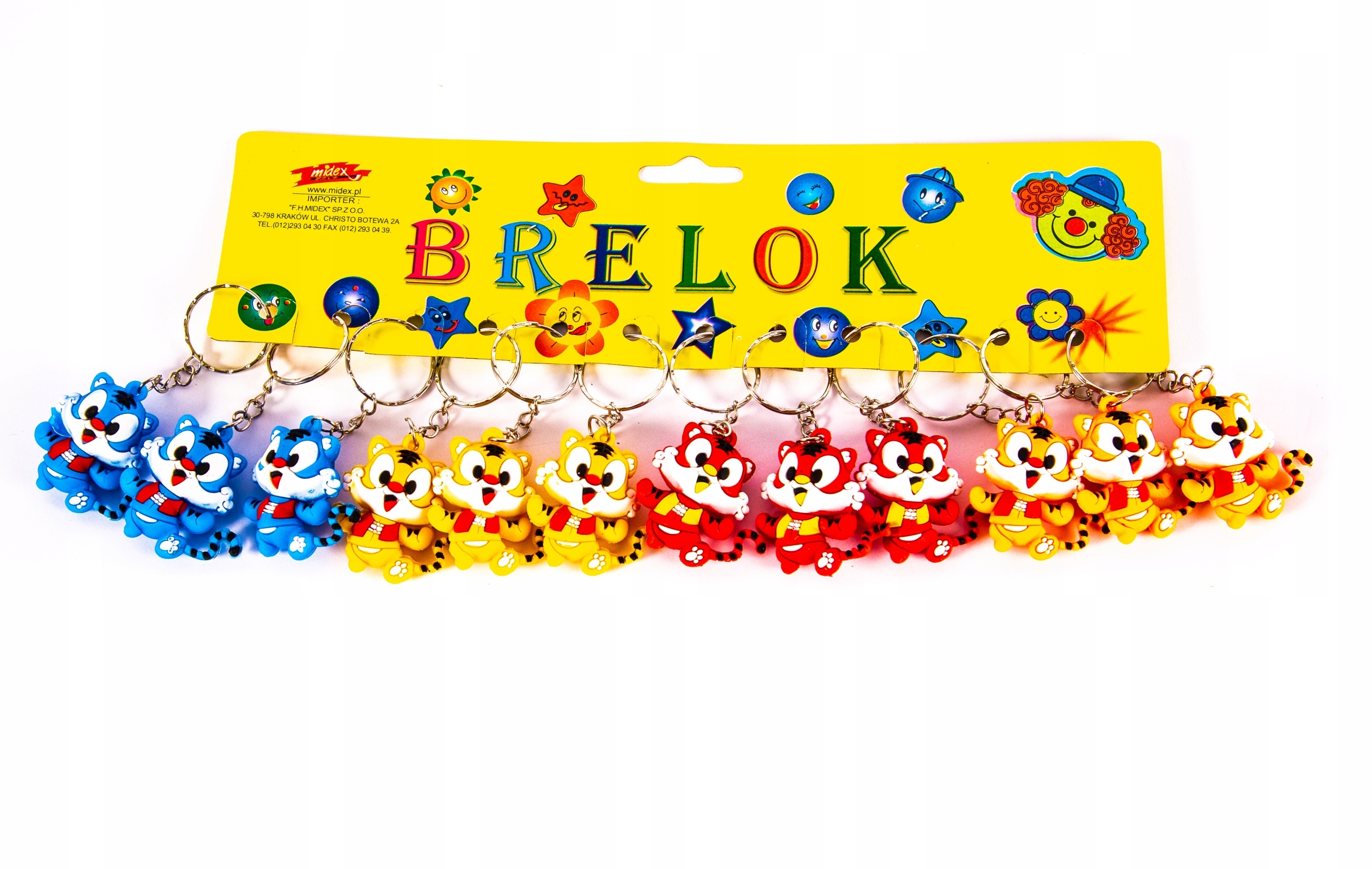 

Brelok Tygrysek Zawieszka Do Kluczy Zestaw 12szt