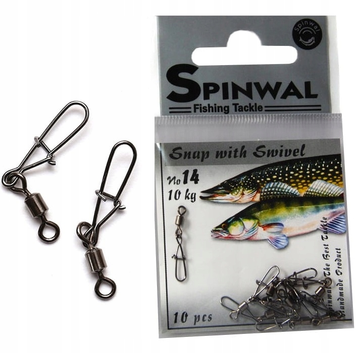 Spinwal agrafka z krętlikiem nr 14/10kg