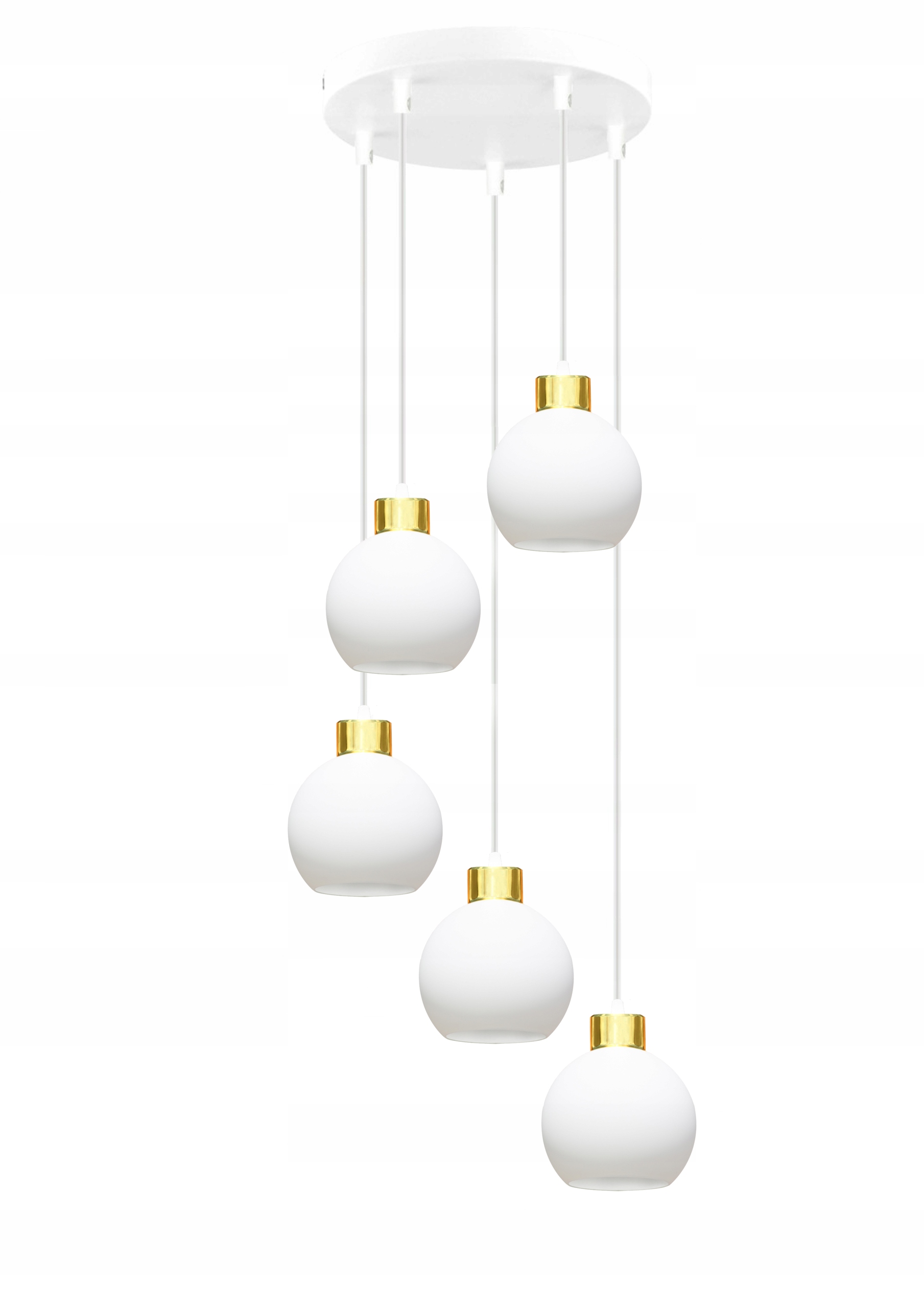 LAMPA SUFITOWA DO SALONU, KRONOS ZŁOTO 5-400KL LED