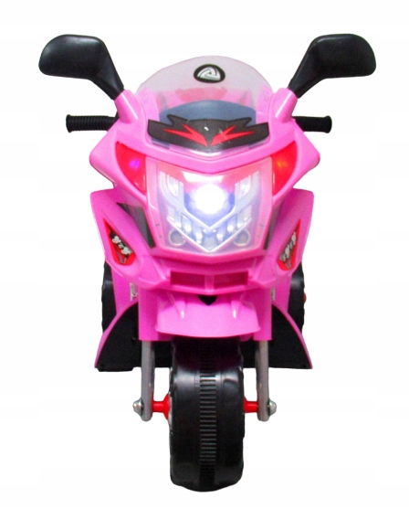 Мотоцикл з акумулятором M6p, світло, музика, колір: рожевий