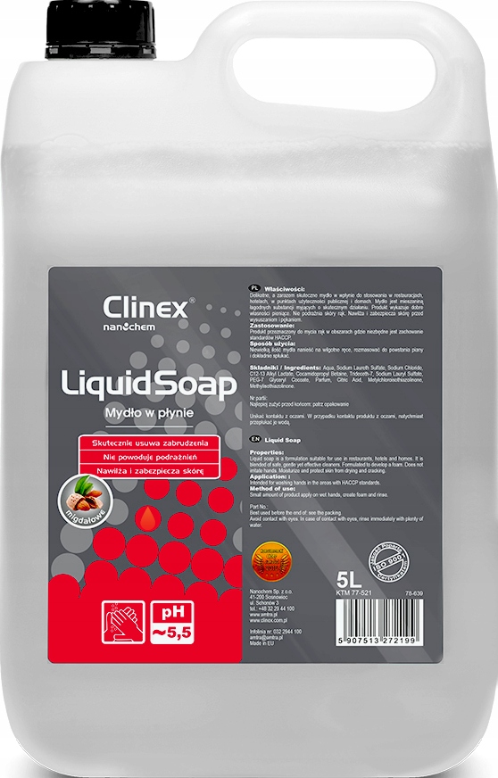 CLINEX LIQUID SOAP zapachowe mydło w płynie 5L Marka Clinex