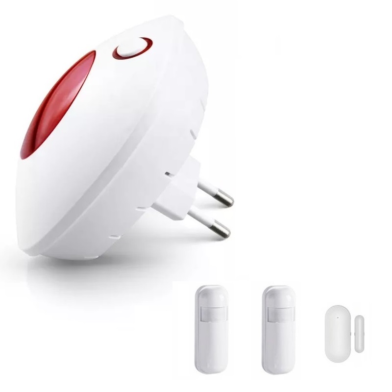 Bezdrôtová Siréna Sieťový Alarm 110DB Tuya Smart V Poľštine WiFi 2xPIR