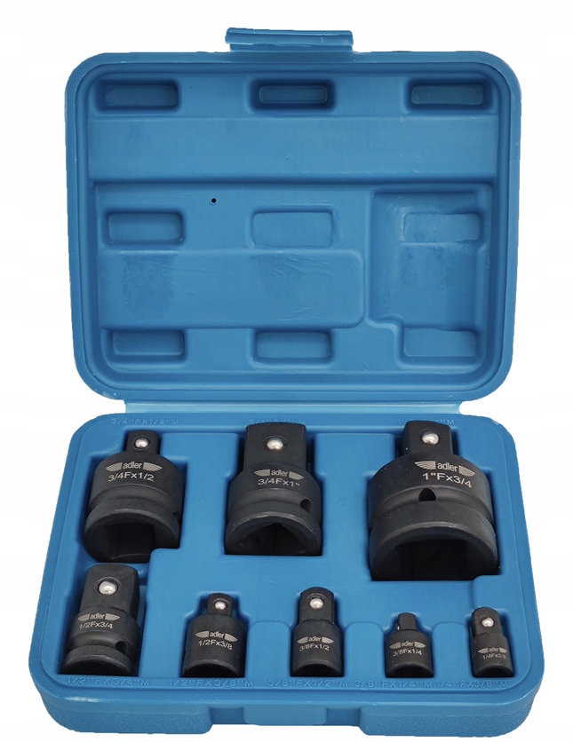 

Redukcje Adaptery Udarowe 8szt. 1/4-1'' Adler