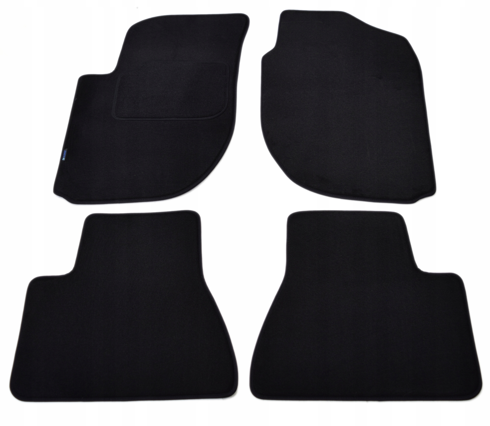 Czarne dywaniki welurowe Diamond, Lamówka - Land Rover Freelander 98-06r.