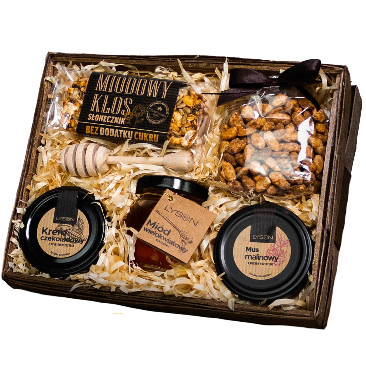 Levně Dárkový Košík pro maminku babičku jako Dárek k medu povidla tyčinka Poděkování