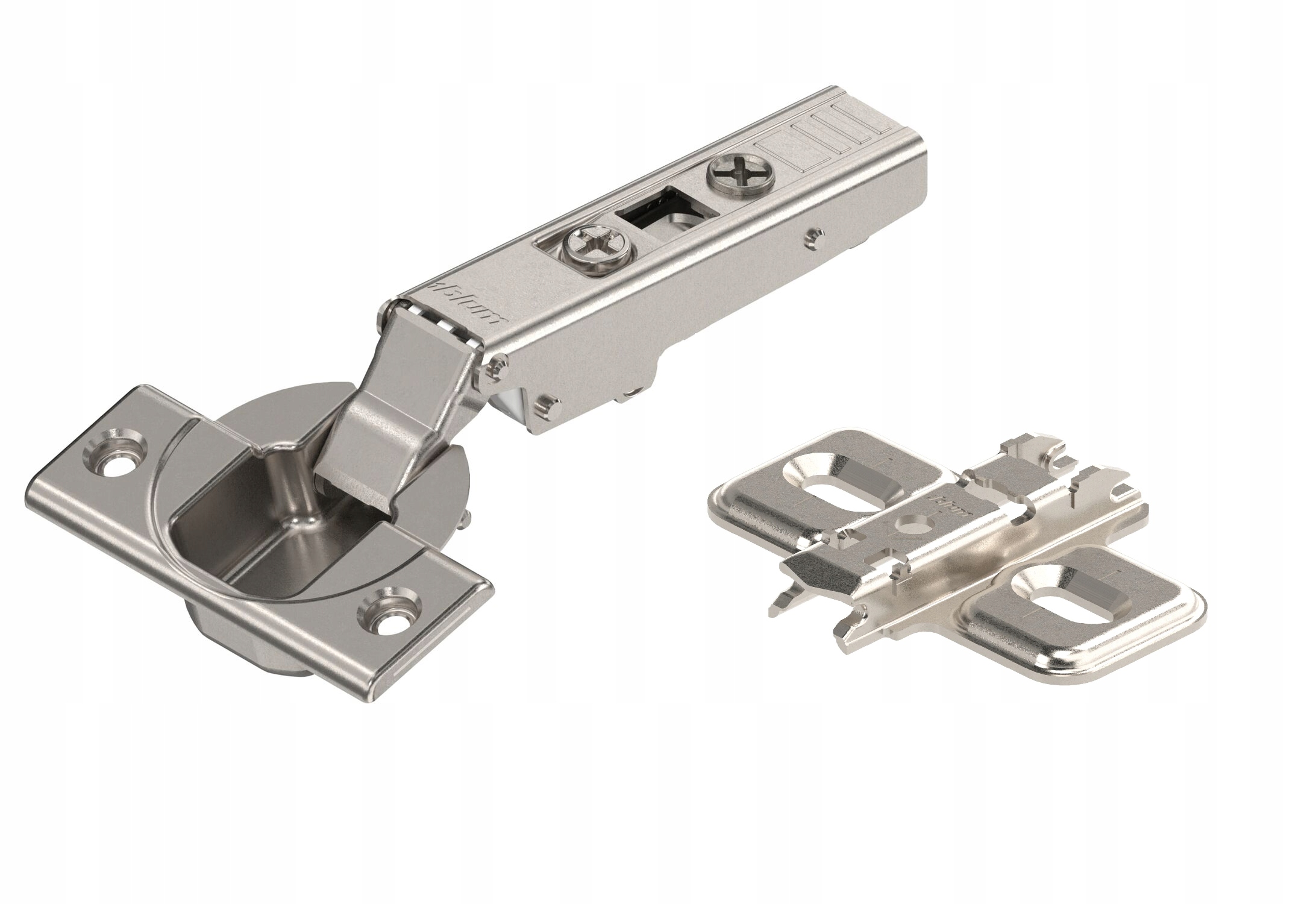 BLUM ZAWIAS MEBLOWY PROSTY 110 CLIP TOP NAKŁADANY + PROWADNIK H0 - 1 KPL