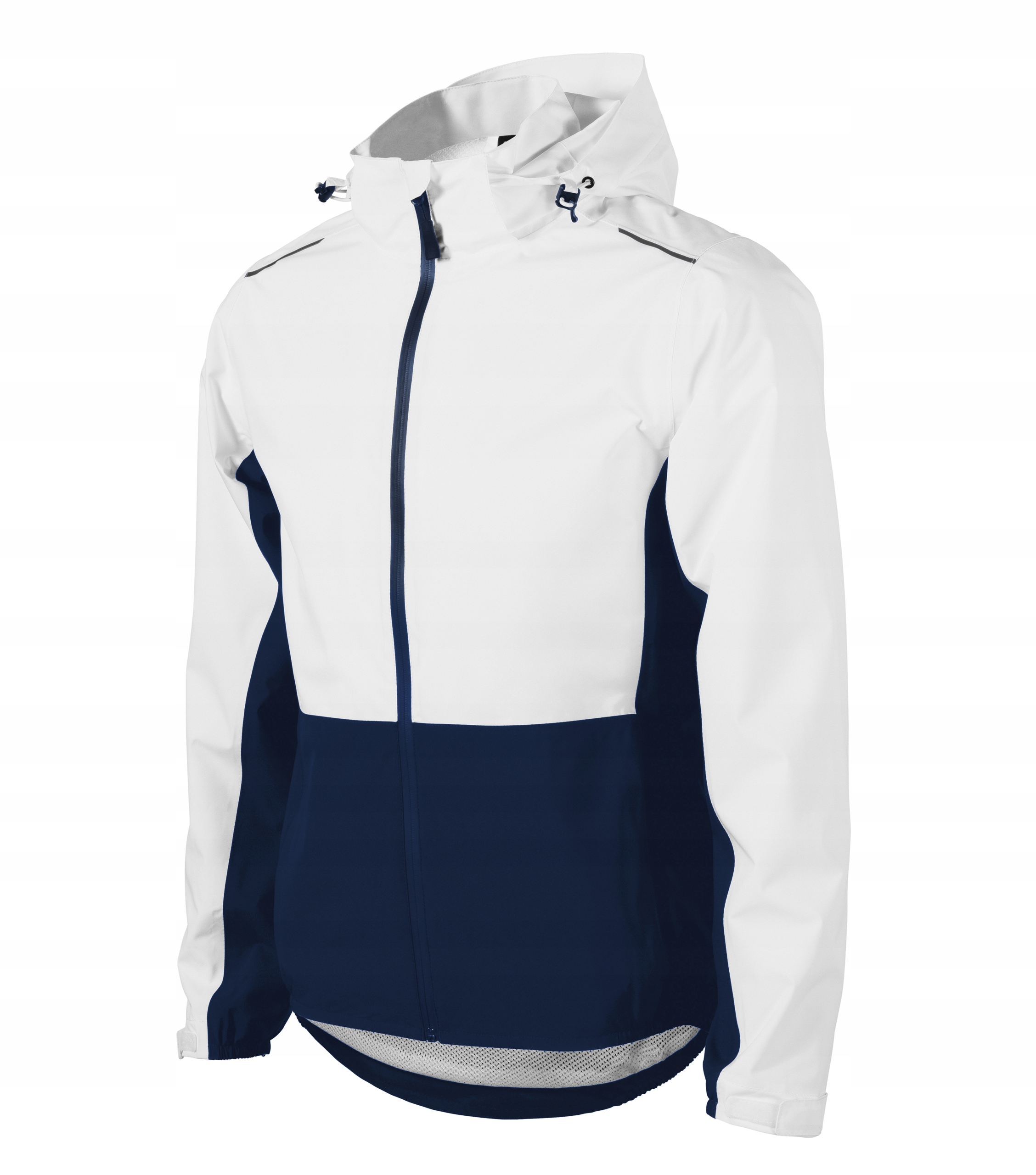 Pánská bunda Bílá větruodolná voděodolná větrovka reflexní XL