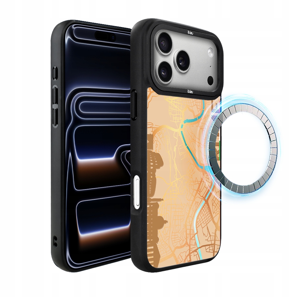 Pouzdro pro iPhone 17 Pro Ibizu DropGuard Matt s MagSafe, mapa světa, Rome