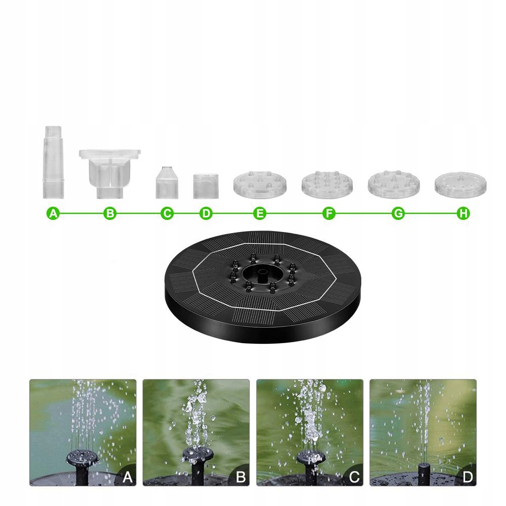 FONTANNA SOLARNA, POMPA DO STAWU, PŁYWAJĄCA FONTANNA, POMPA DO STAWU, WANNY Marka bez marki