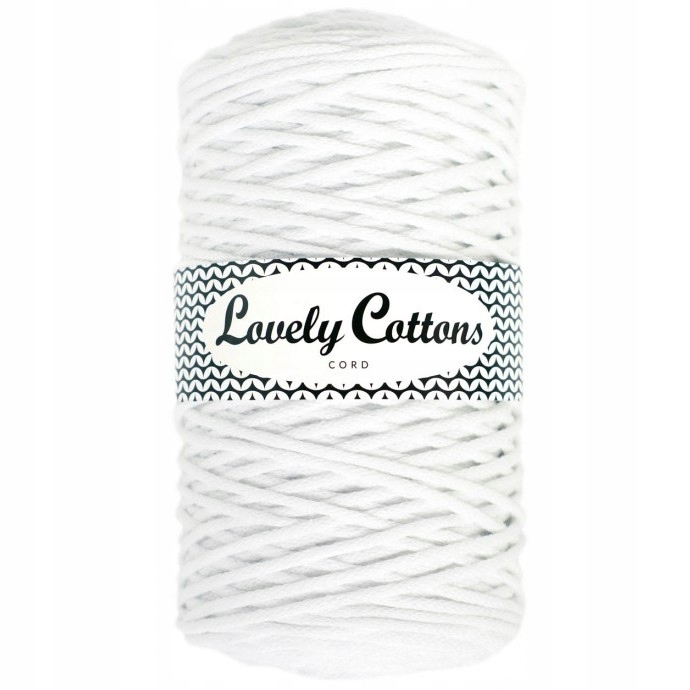 Sznurek do makramy 3mm Lovely Cotton 200m Biały