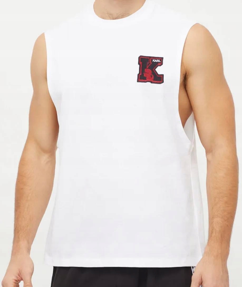 Karl Lagerfeld pánský bílý boxerský top, velikost XXL