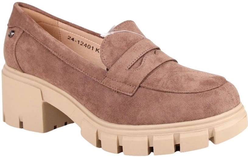 Hnědé Dámské Módní Mokasíny Na Platformě, Silná Podrážka