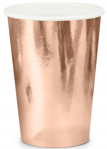 

Kubeczki papierowe róże złoto 220ml/6sztuk