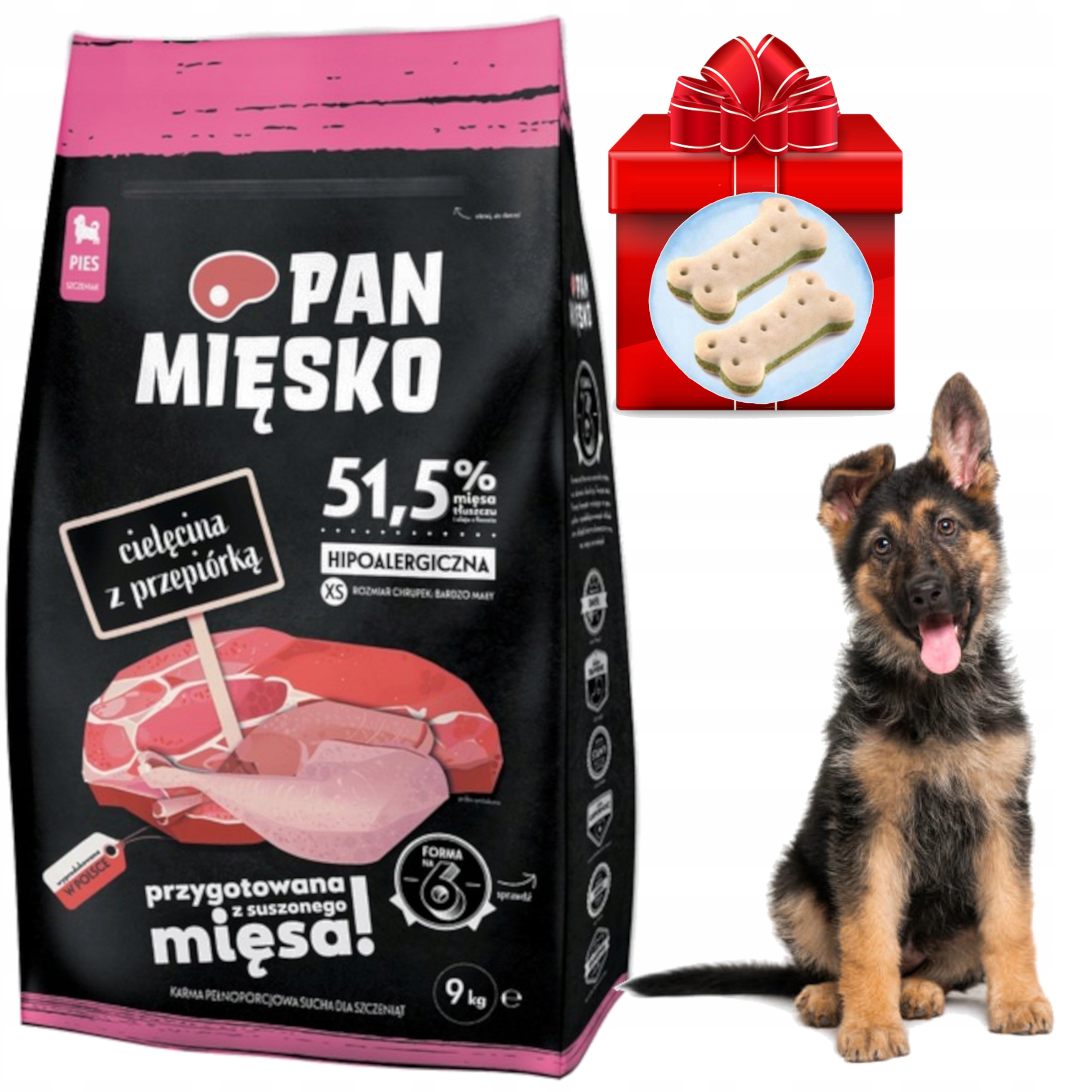 Karma Pan mięsko 9KG Junior cielęcina z przepiórką Xs