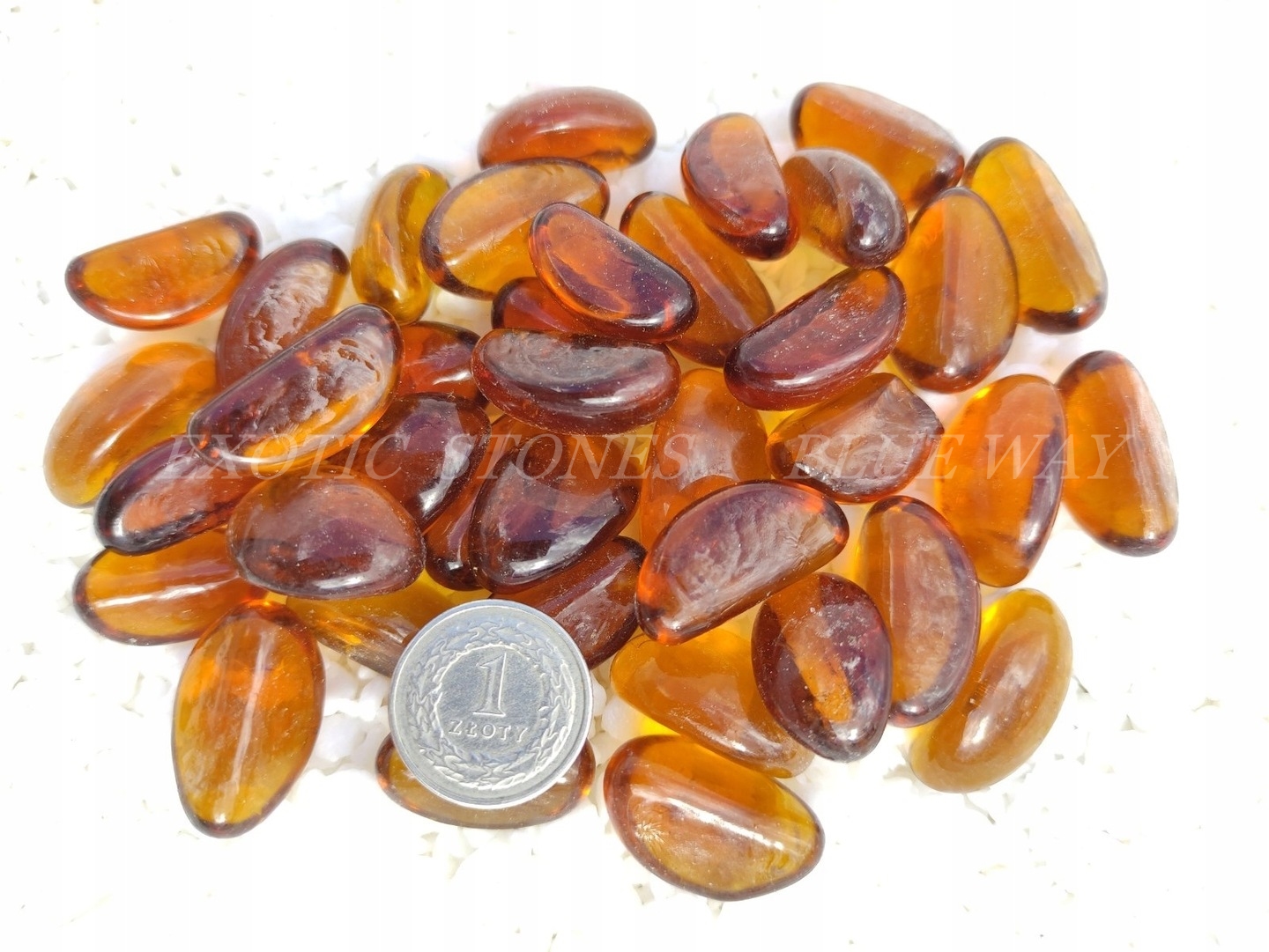 

Szklane Kamyczki Nerki FI.2CM Brązowe 50 Szt 350gr