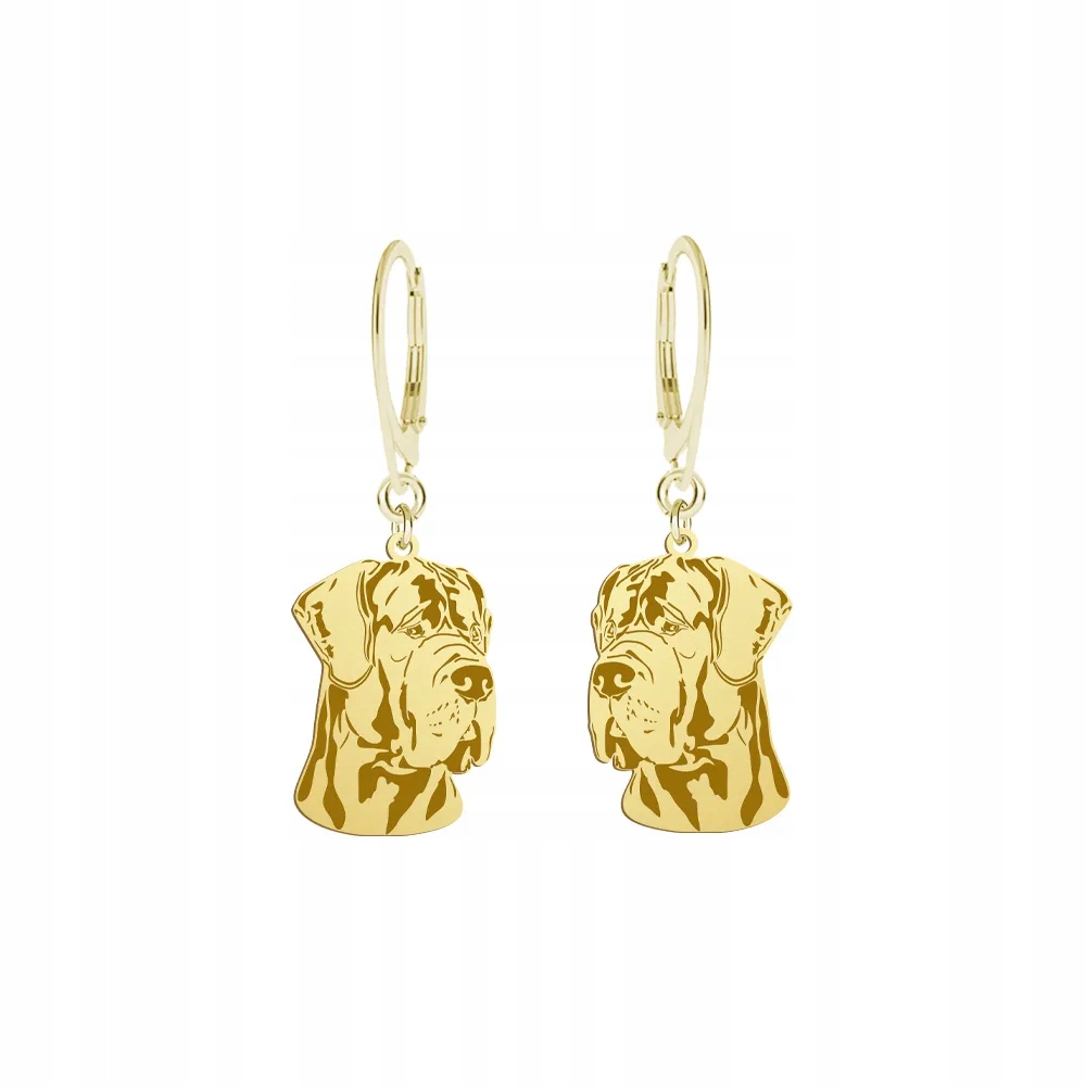 Náušnice Zlaté s pejskem Německý pes 925 Dárek Šperky Gravírování Bonus