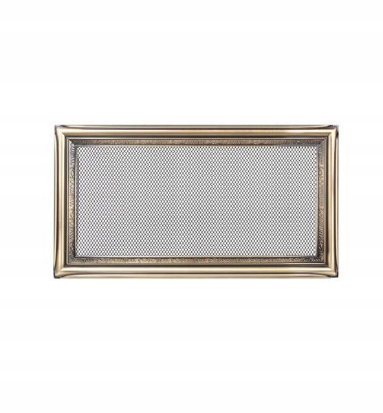 Větrací Krbová Mřížka 17X37 S Rustikální Síťkou, Zlaté Kratki