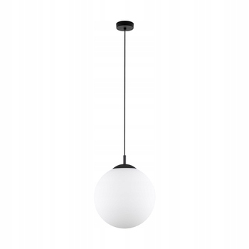 Univerzálna závesná lampa s mliečnym závesom a čiernym závesom 35 cm 1xE27