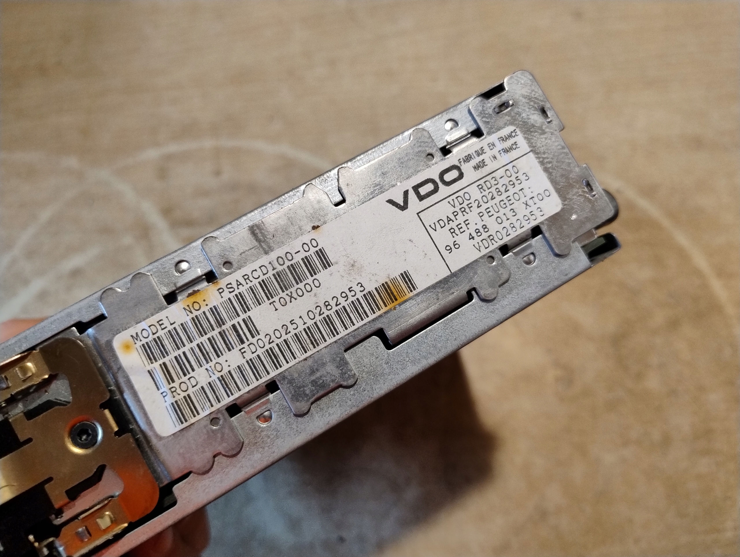 RADIO CD PEUGEOT 96488013XT PSARCD100-00 VDO