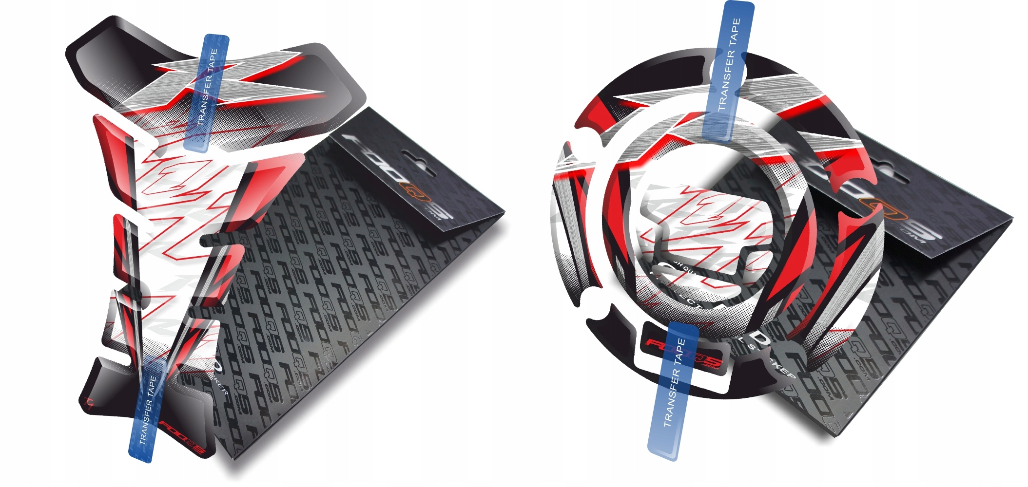 Tank-pad Cap-pad od společnosti Fooqs Yamaha Yzf R-1 Bílý Červený