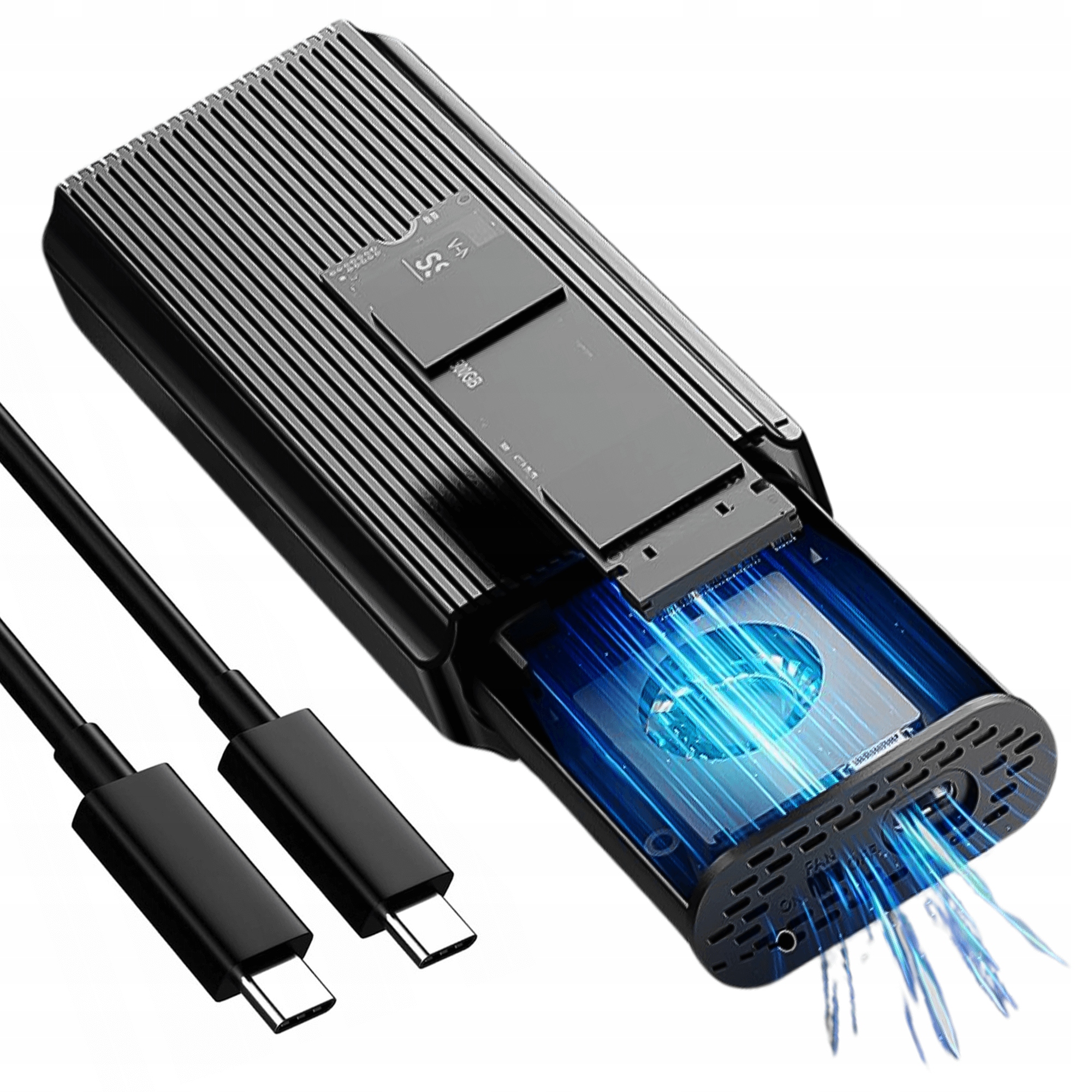 Box Pouzdro pro Ssd NVMe PCIe M.2 Usb-c 4.0 Thunderbolt 4, 40 Gb/s