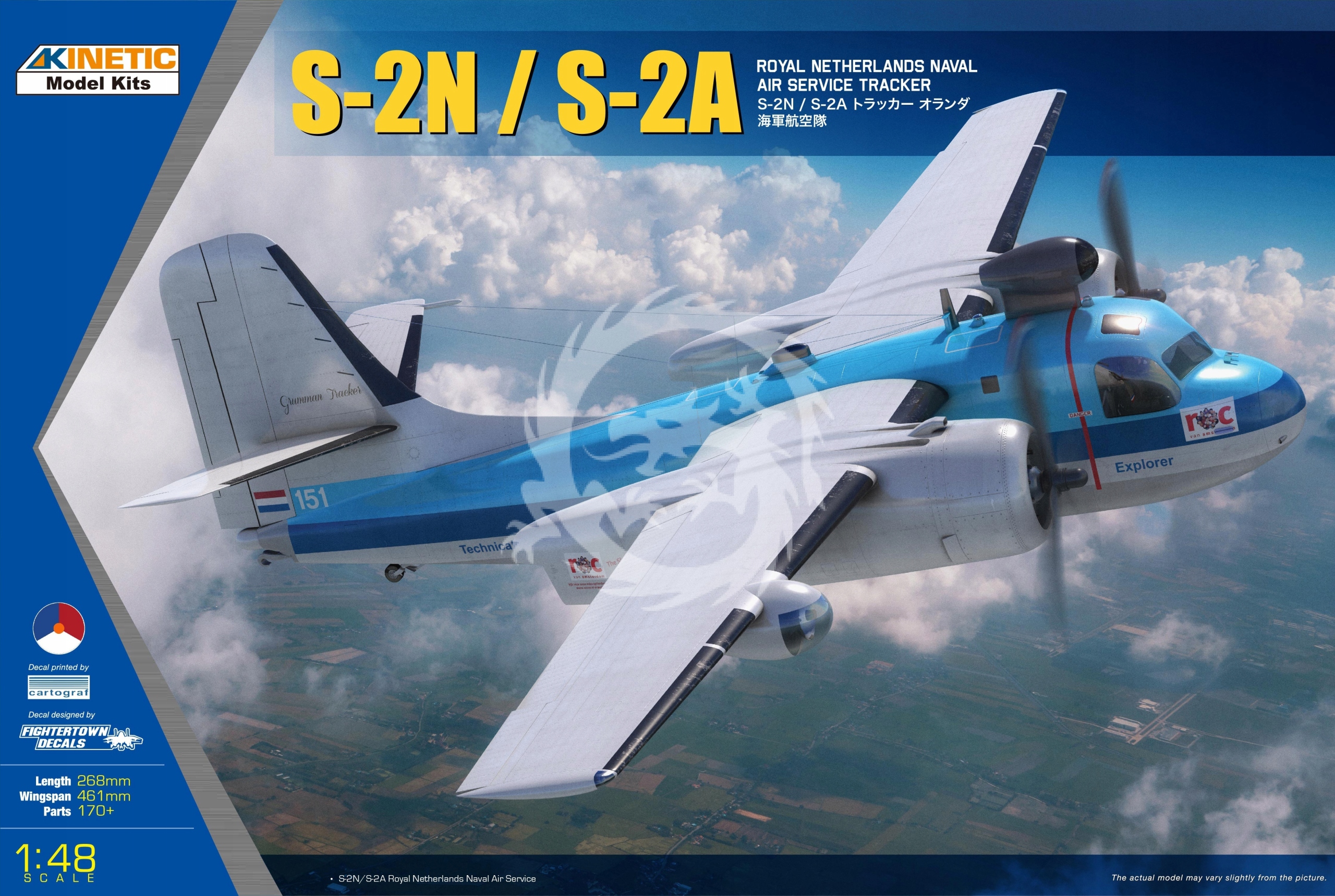 S-2N S-2A Tracker Nizozemsko Kinetic K48118 měřítko 1/48