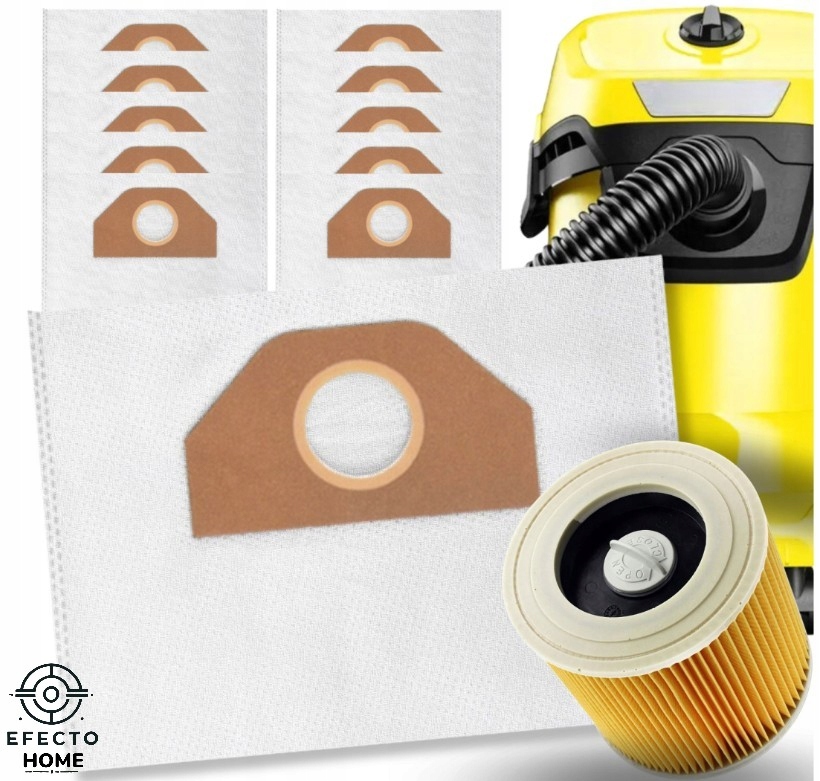10x Worki do odkurzacza Karcher Filtr Zamiennik WD3 WD4 WD5 WD6 SE4001