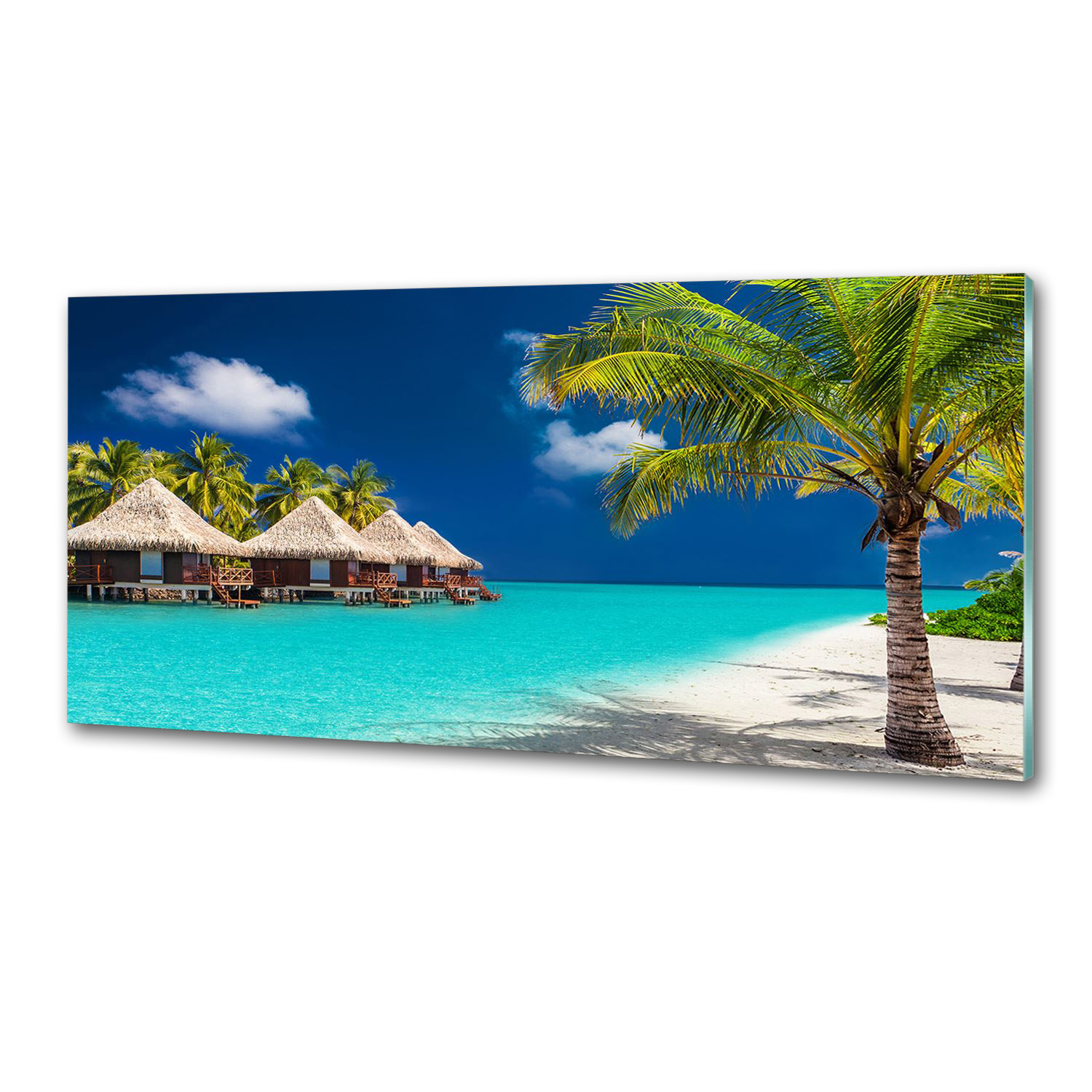 Panel do kuchyne Bungalový Maldivy 125x50 Lepidlo