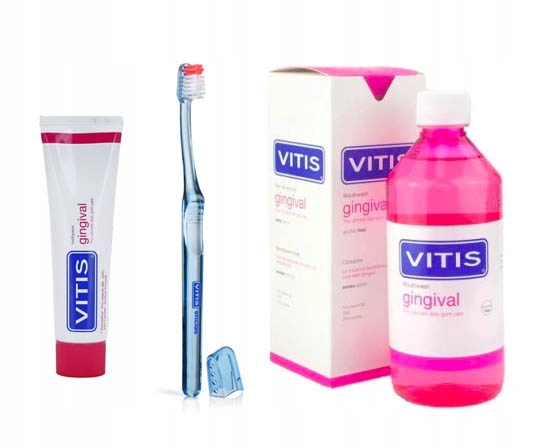

Vitis Gingival Zestaw Płyn Pasta Szczotka Dziąsła