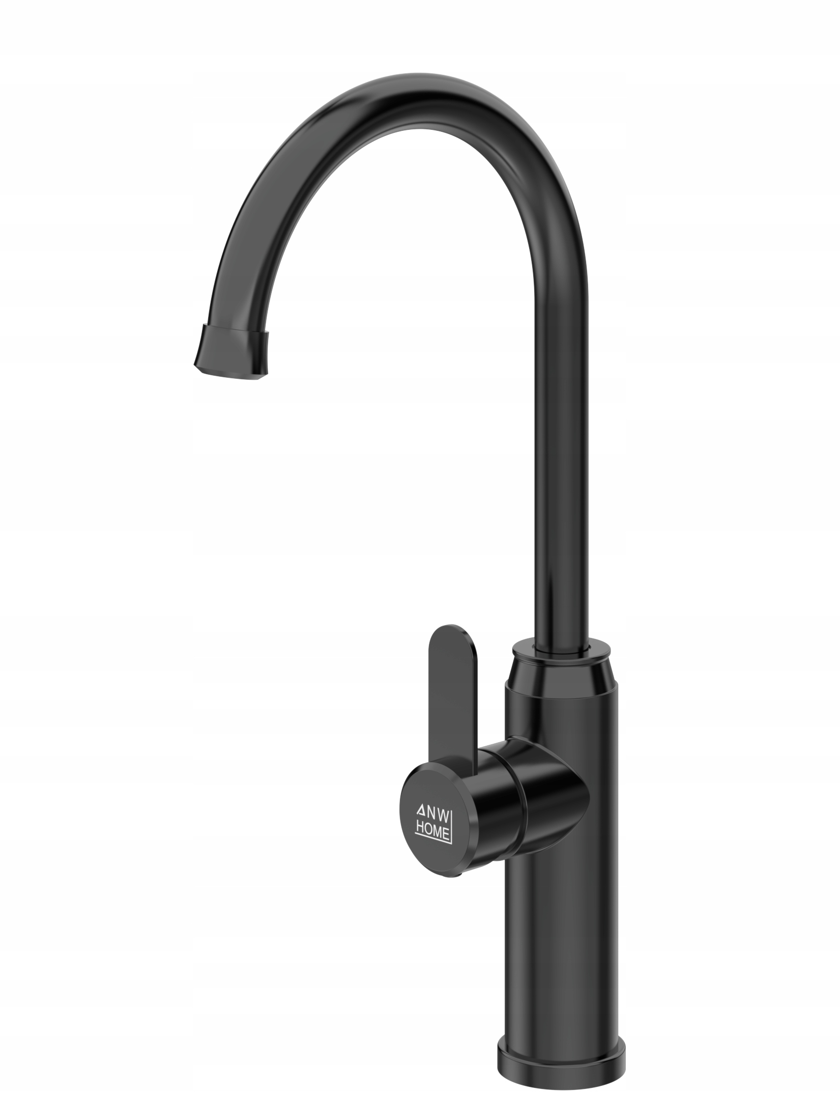 Černá kuchyňská baterie kartáčovaná ocel 415 mm