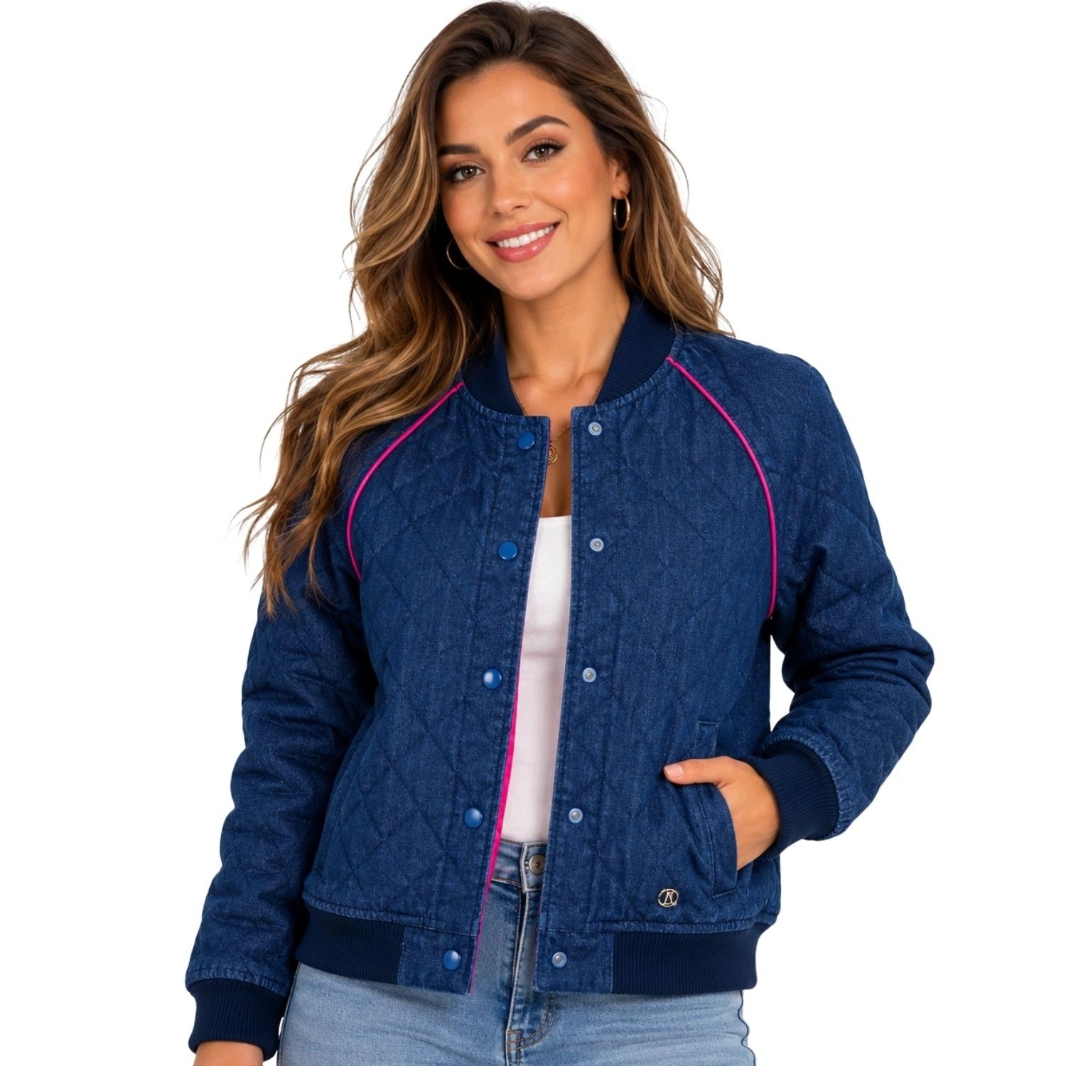 Dámská džínová bunda Trussardi Jeans typu bomber, přechodová, velikost vel.