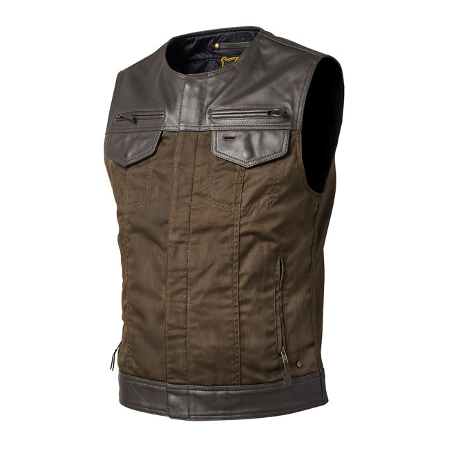 Motocyklová vesta Roland Sands Temple 74 Dark Brown/Ranger 3XL