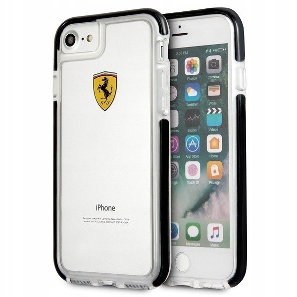 Ferrari Hardcase FEGLHCP7BK iPhone 7/8SE 2020 Se 2022 Shockproof transpar