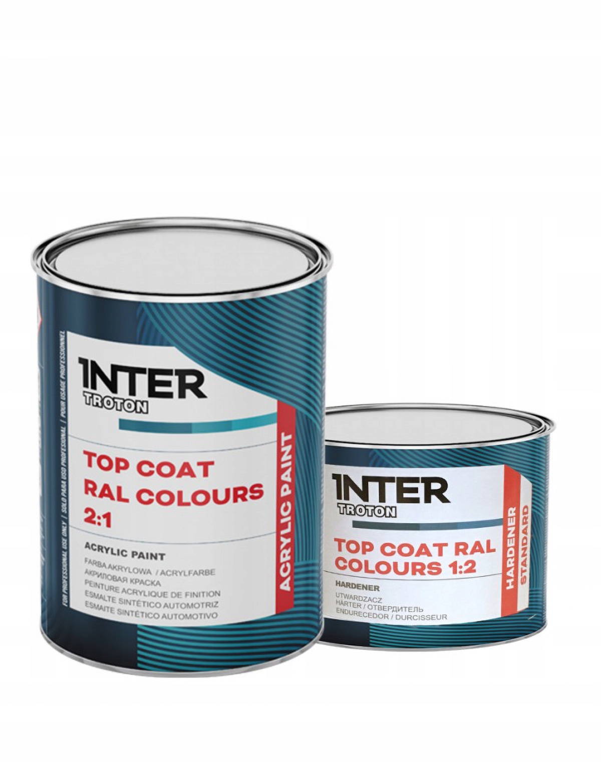 Farba czarna akrylowa Ral 9005 połysk z utwardzaczem 1L 0.5L Troton