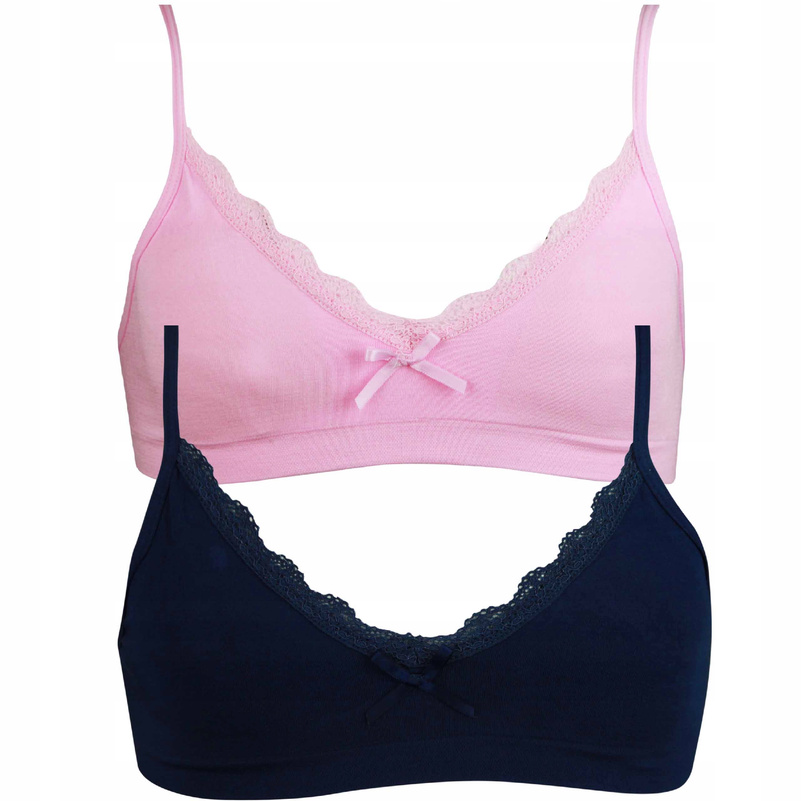 2 SZTUKI BIUSTONOSZ TOP DZIECIĘCY 128-140