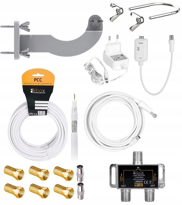 ANTENA DVB-T2 DOOKÓLNA MUX8 LTE COMBO ZESTAW 2TV Model Digital720combo