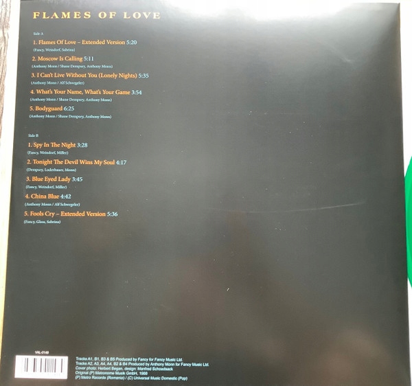 Fancy – Flames Of Love 2023 LP 12'' Italo Gatunek pop
