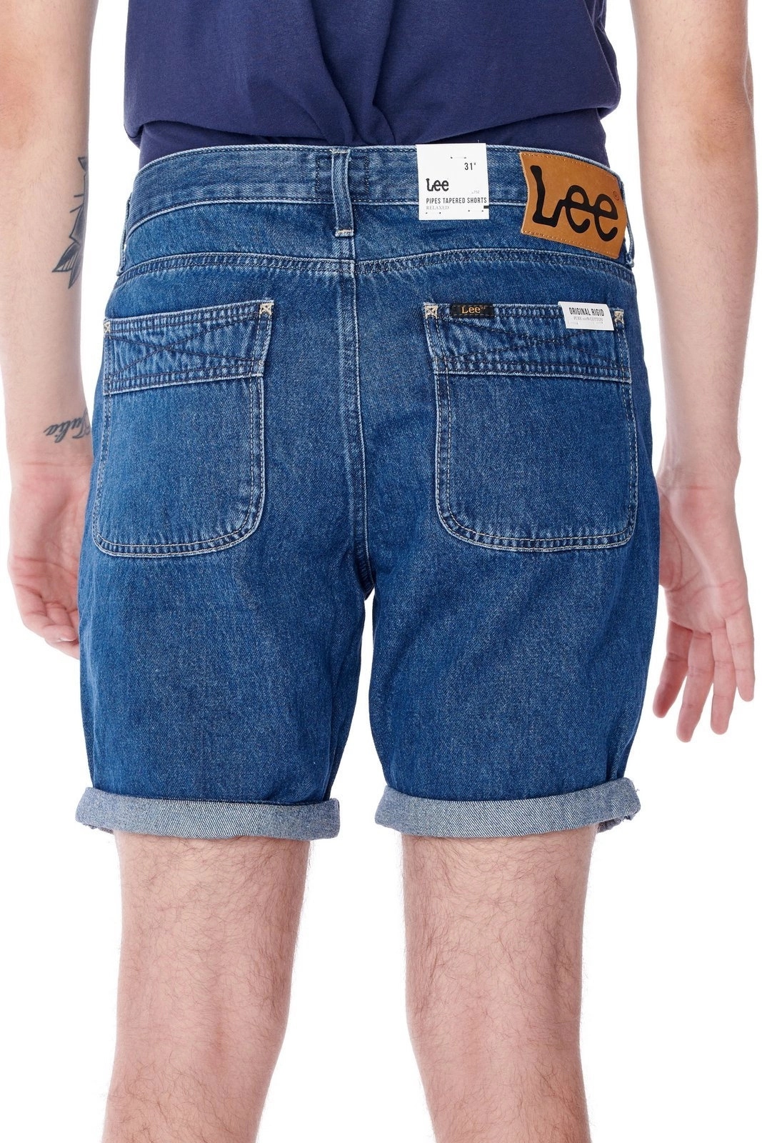 Pánské kraťasy Lee Pipes Tapered Shorts Tic L73ZGGEZ W29