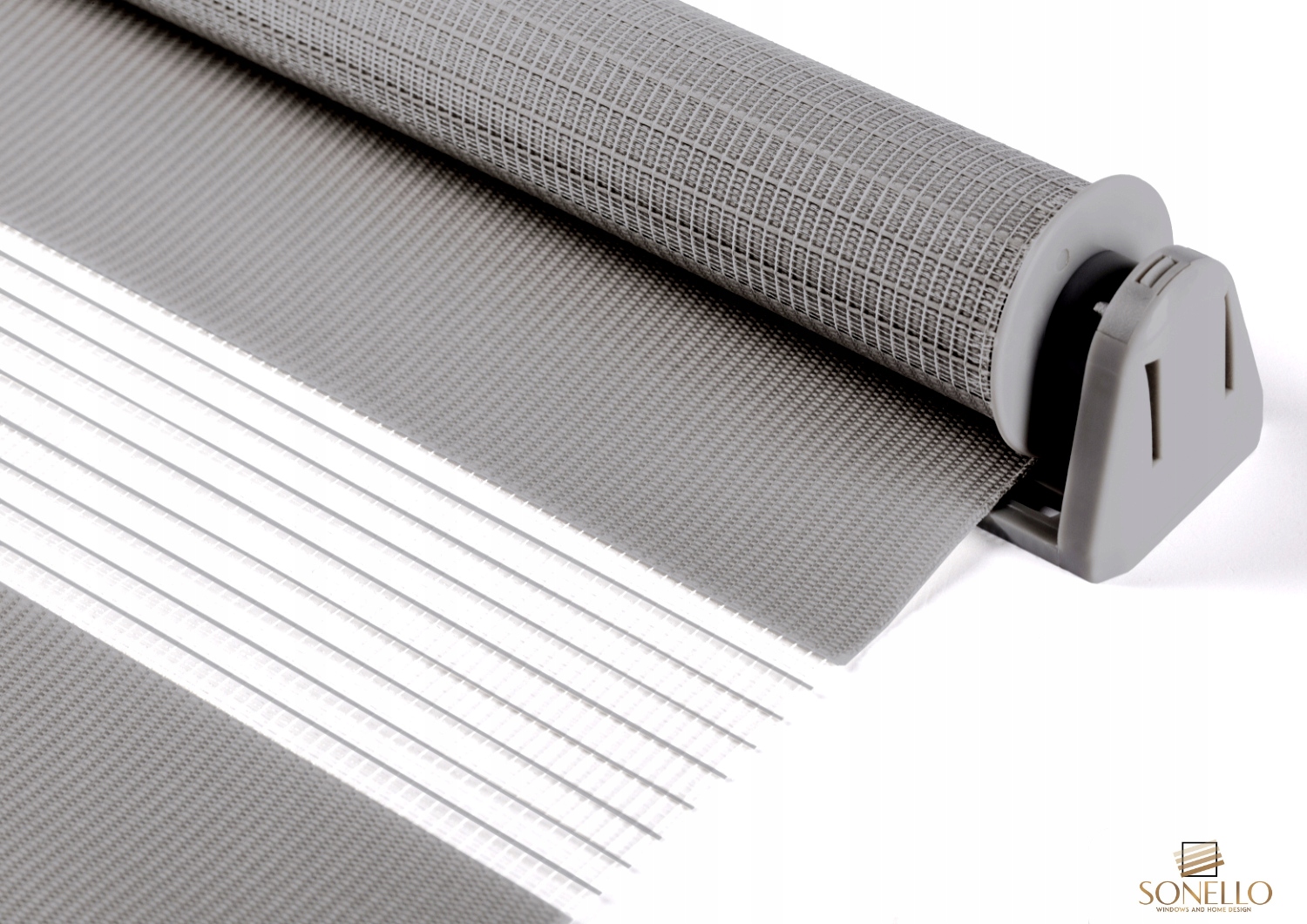 Roleta okienna dzień/noc - kolor: szary wym. 105cm x 130cm Marka Sonello