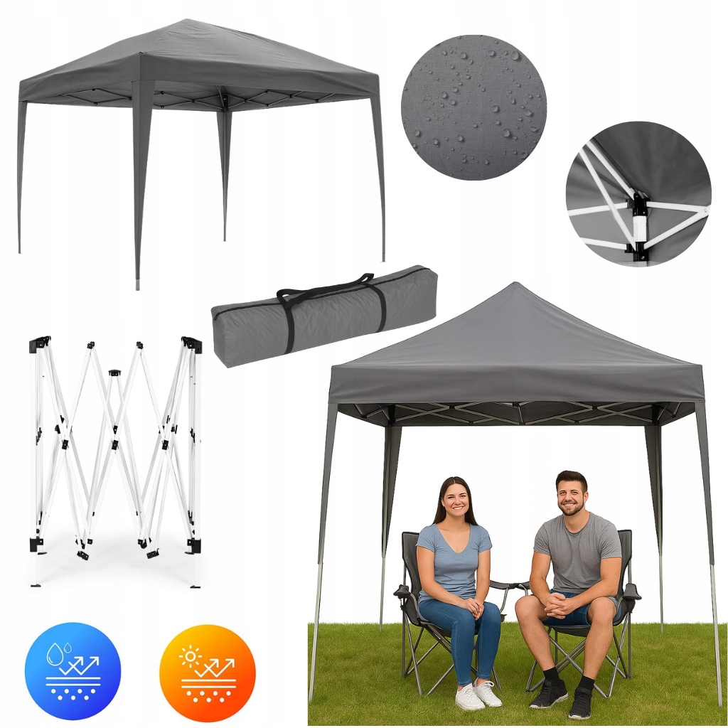 Duży Namiot Pawilon Ogrodowy Altana 3X3M Rozkładany Automat Imprezowy