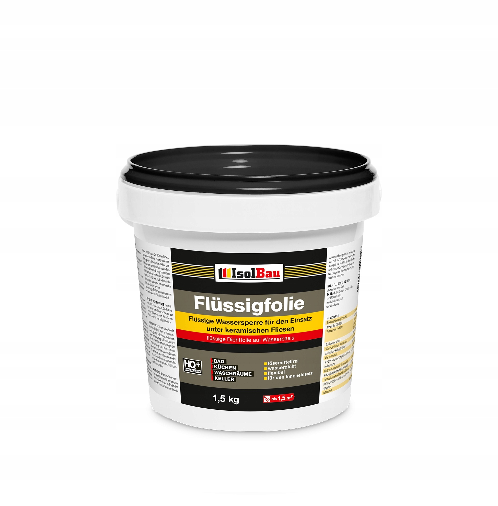 FOLIA W PŁYNIE DO HYDRO IZOLACJI ELASTYCZNA 1,5KG FLUESSIGFOLIE ISOLBAU