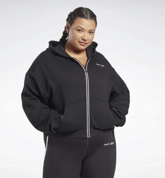 Reebok Mikina S Kapucí Černá Na Zip 3XL 0A6C3_A* Pozadí