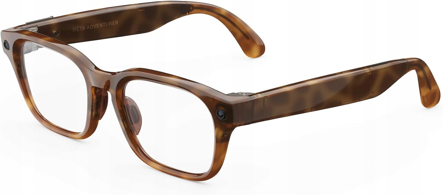 Chytré brýle Ai Ar Meta Glasses Adventurer Classic Tortoise, čirá skla, standardní velikost
