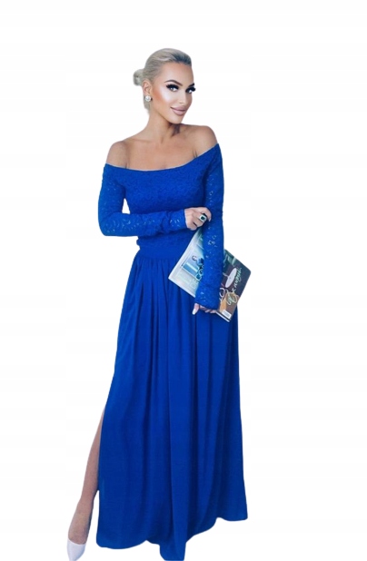 Laura Chabrová Dlouhá Šaty S Krajkovým Vrškem Xs