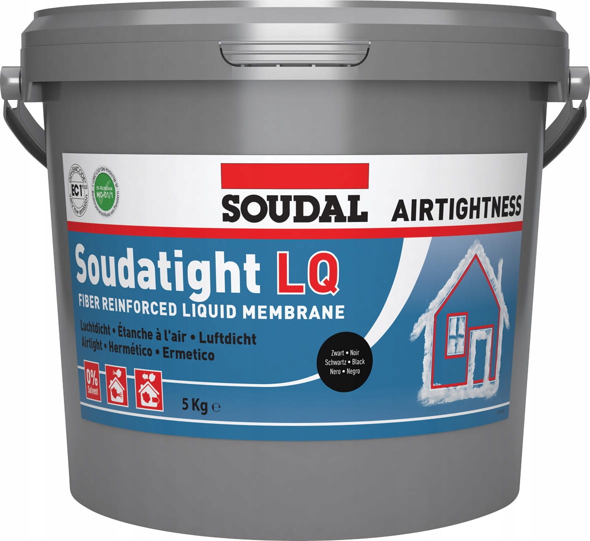 Фото - Лаки й лазурі Soudal Soudatight Lq czarna płynna membrana 4,5kg 