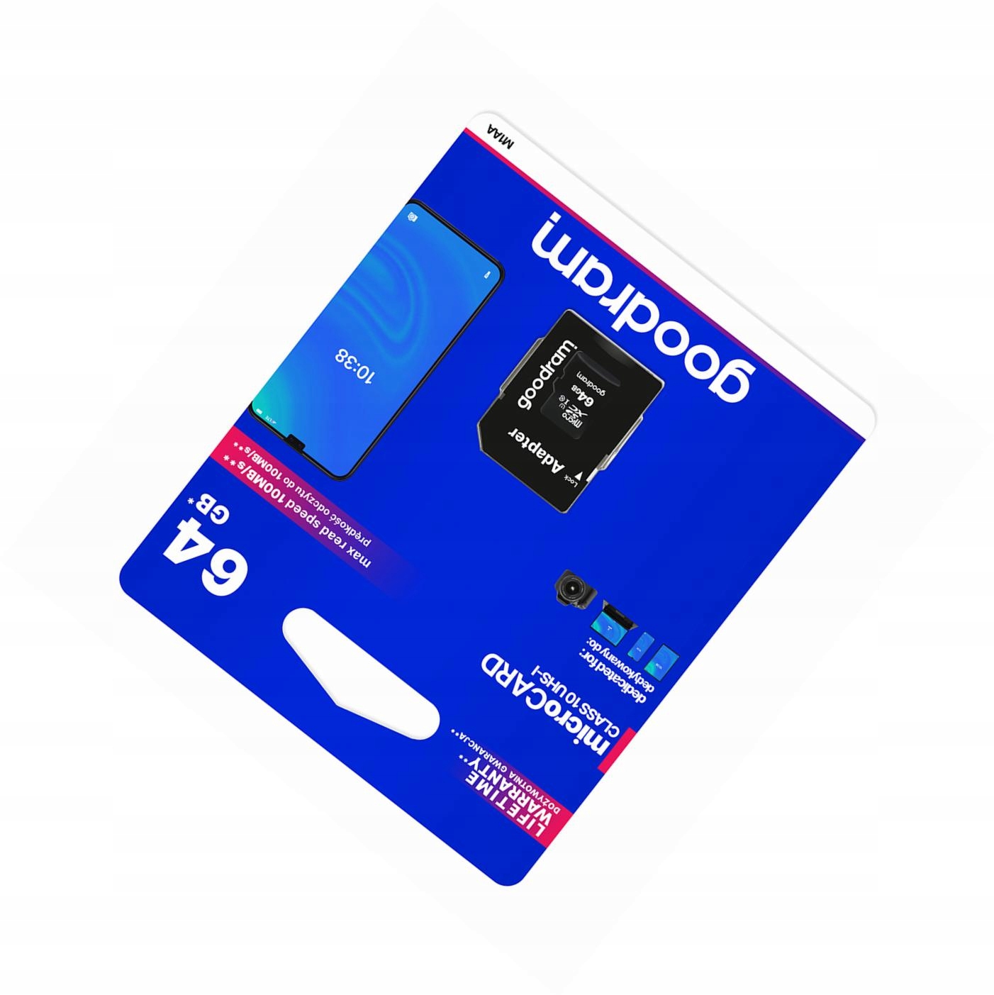 Karta pamięci 64GB microSD do telefonu szybka 10 Class z adapterem Sd