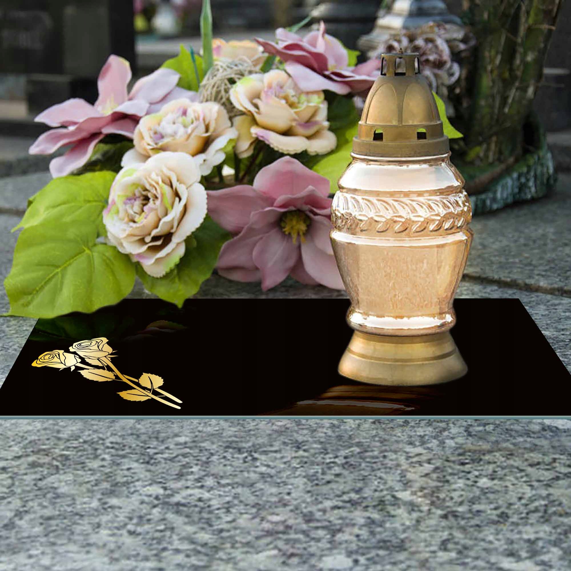 SZKLANA PODSTAWKA POD ZNICZE 60x30cm 488d Szerokość produktu 60 cm