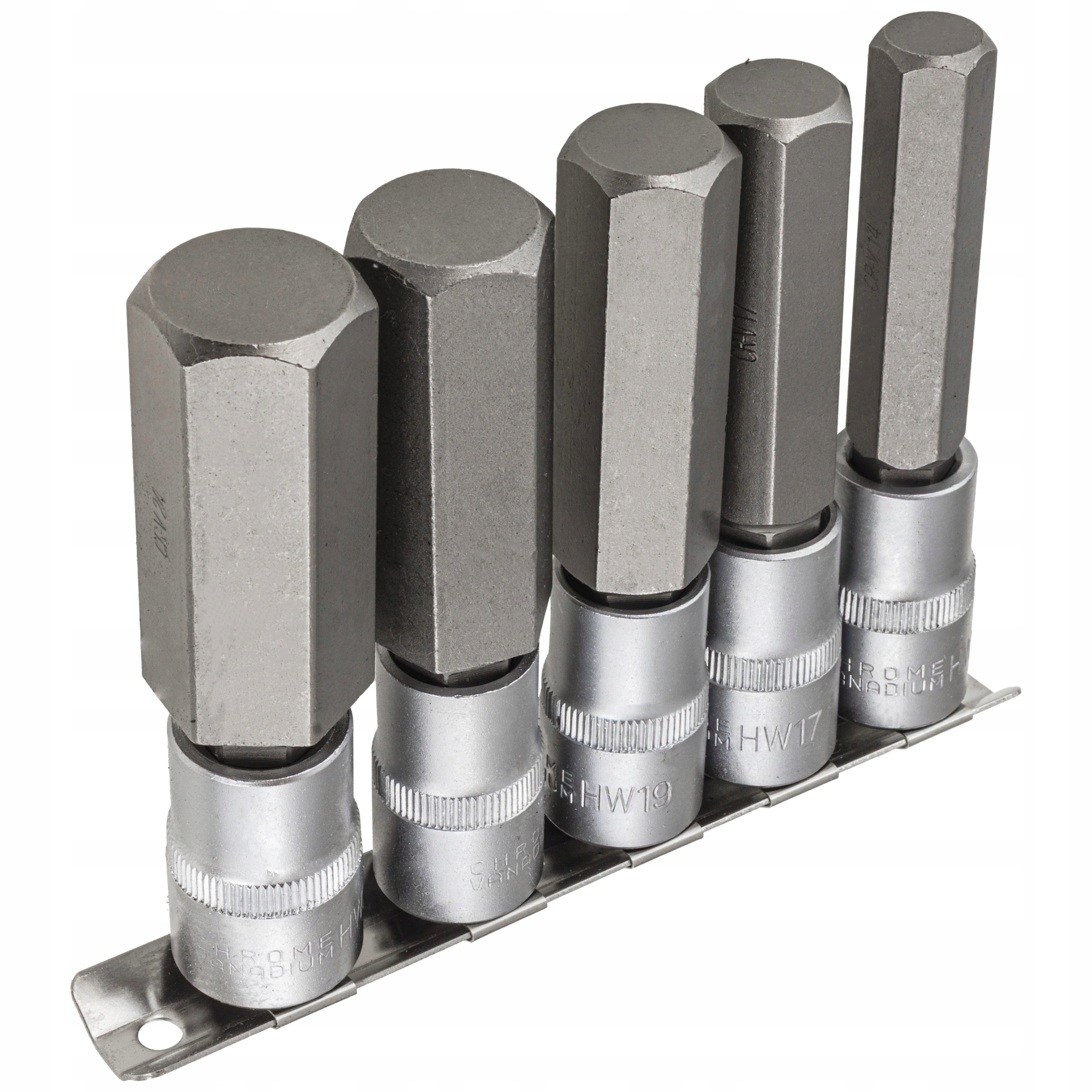 Zestaw Kluczy Nasadowych Imbus Hex 1/2" 14-24 MM Cr-v 100 MM 6-kąt.duże 5EL