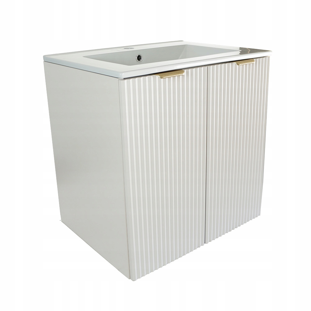 Koupelnová skříňka s zapuštěným umyvadlem a dveřmi Bílá 60 cm Willy